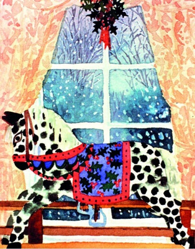 Rocking Horse by Claire Winteringam (6 card pack) (BX) g2 Christmas NEW Coming Soon