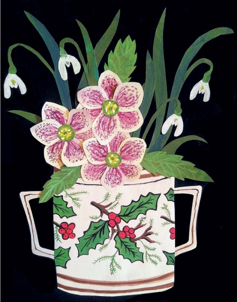 'Hellebores and Snowdrops' by Kate Black g2 (6 card pack) (BX02) Christmas Back In Stock Soon