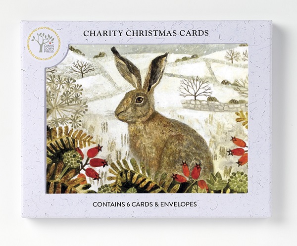 'Hare and Snow' by Vanessa Bowman (6 card pack) (xcdp104) Christmas