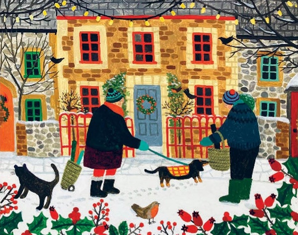 'December Morning' by Vanessa Bowman (6 card pack) (BX14) g2 Christmas